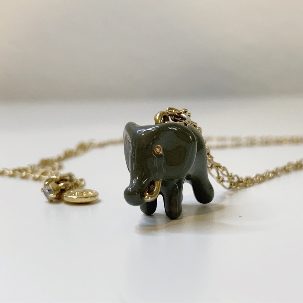 J. Crew Elephant Critter Necklace